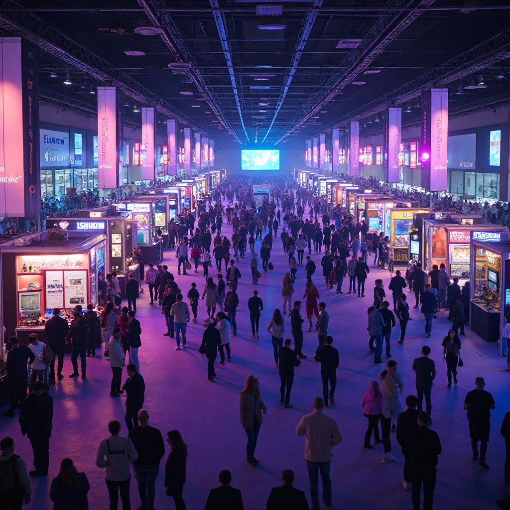 Expo main hall filled with attendees