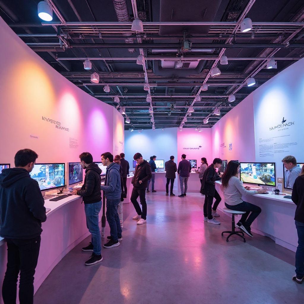 Indie game showcase area